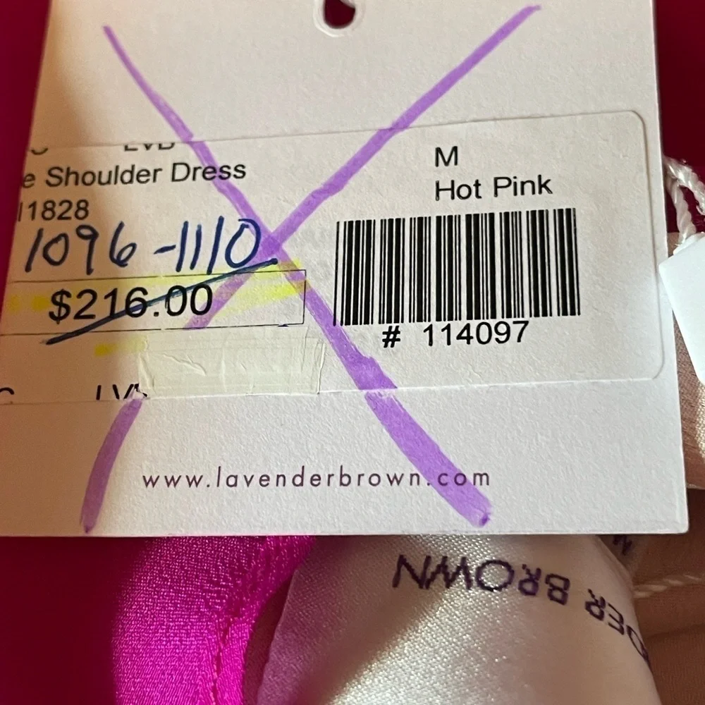 NWT Lavender Brown silk one shoulder dress - Picture 6 of 8